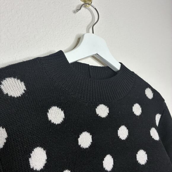 Joie Brettina B Polka Dot Black and White Sweater S - Picture 3 of 9